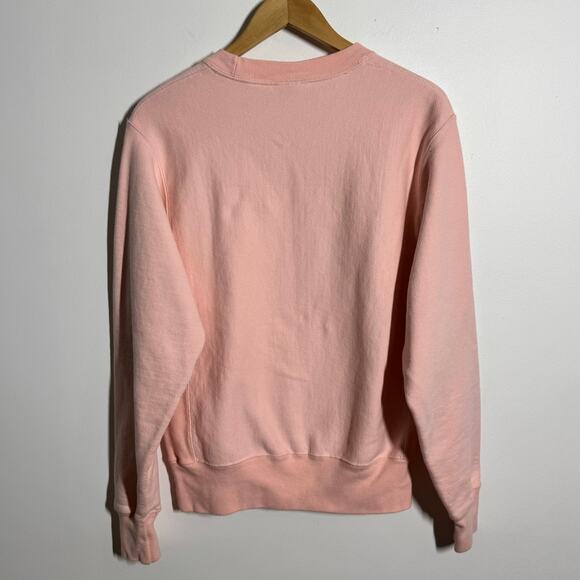 Champion Reverse Weave Sweatshirt Men S Pink Streetwear Embroidery Crewneck Top - Picture 2 of 6